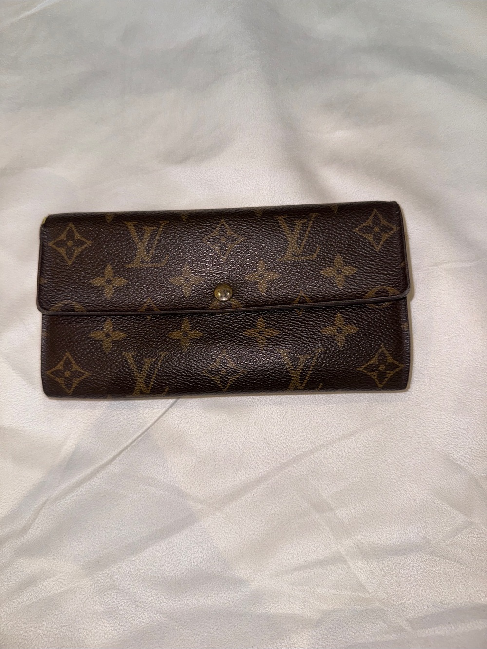 Louis Vuitton Monogram Canvas Continental Wallet in Brown and Gold